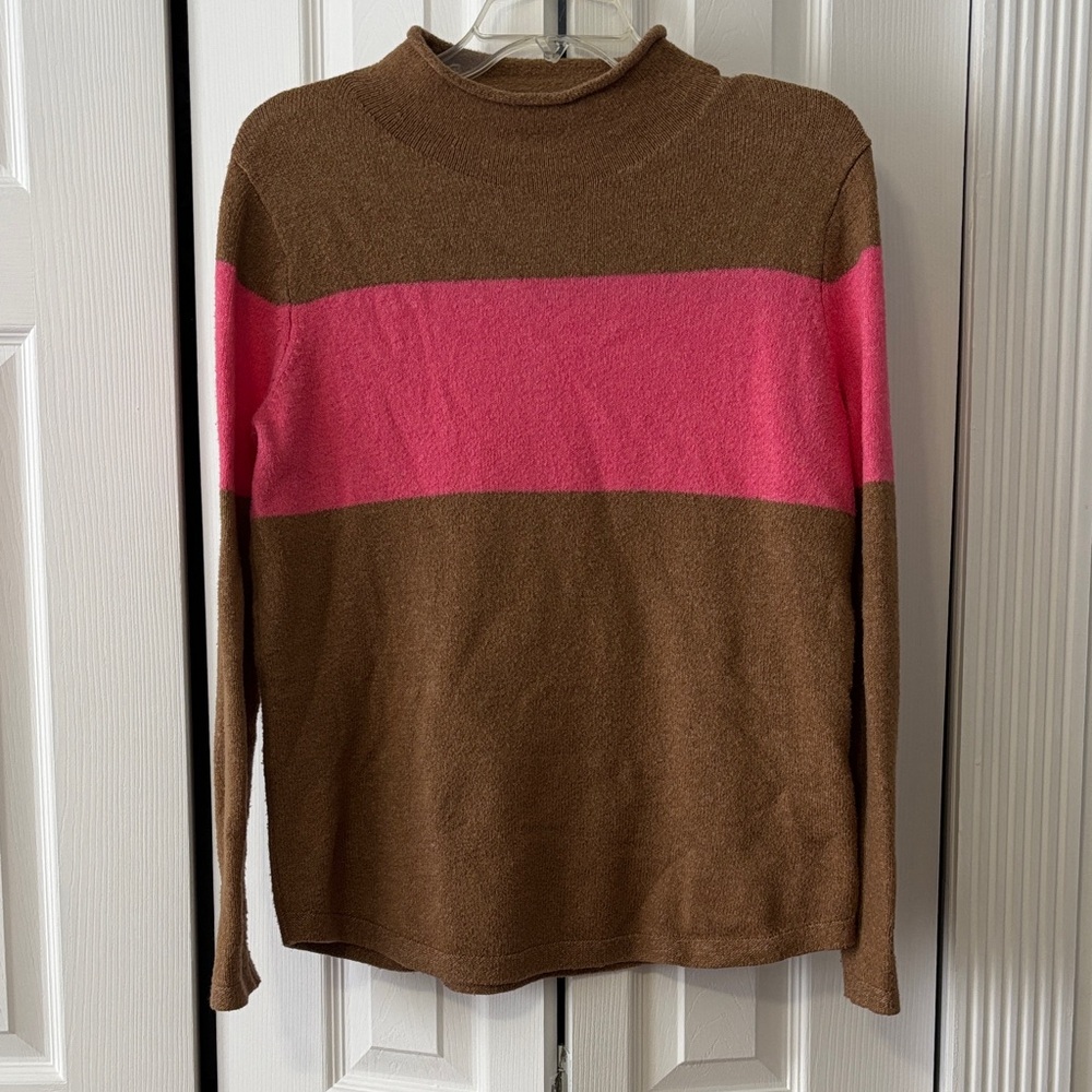 Old Navy Brown and Pink Turtleneck Sweater